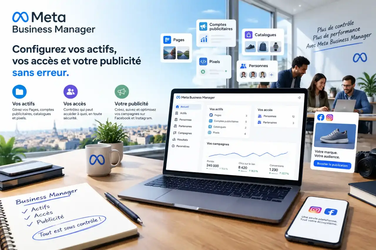 Meta Business Manager : configurez vos actifs, vos accès et votre publicité sans erreur